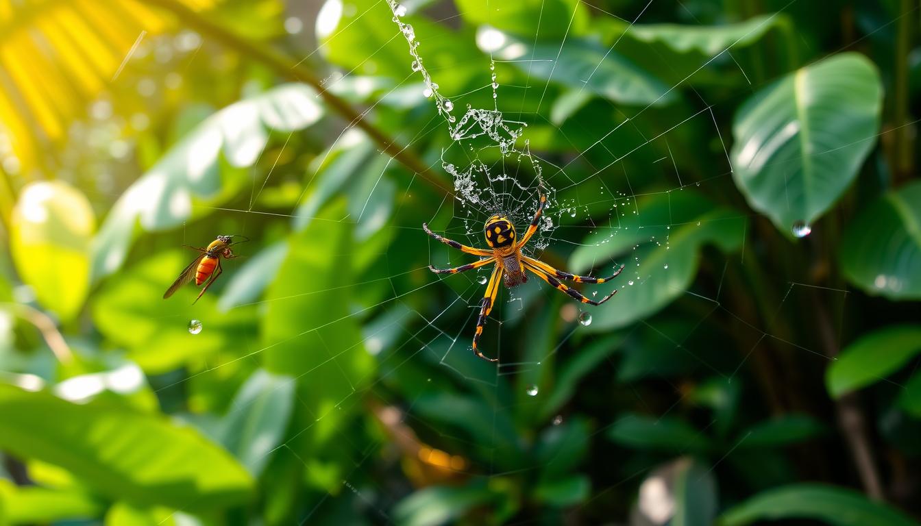 banana spider hunting